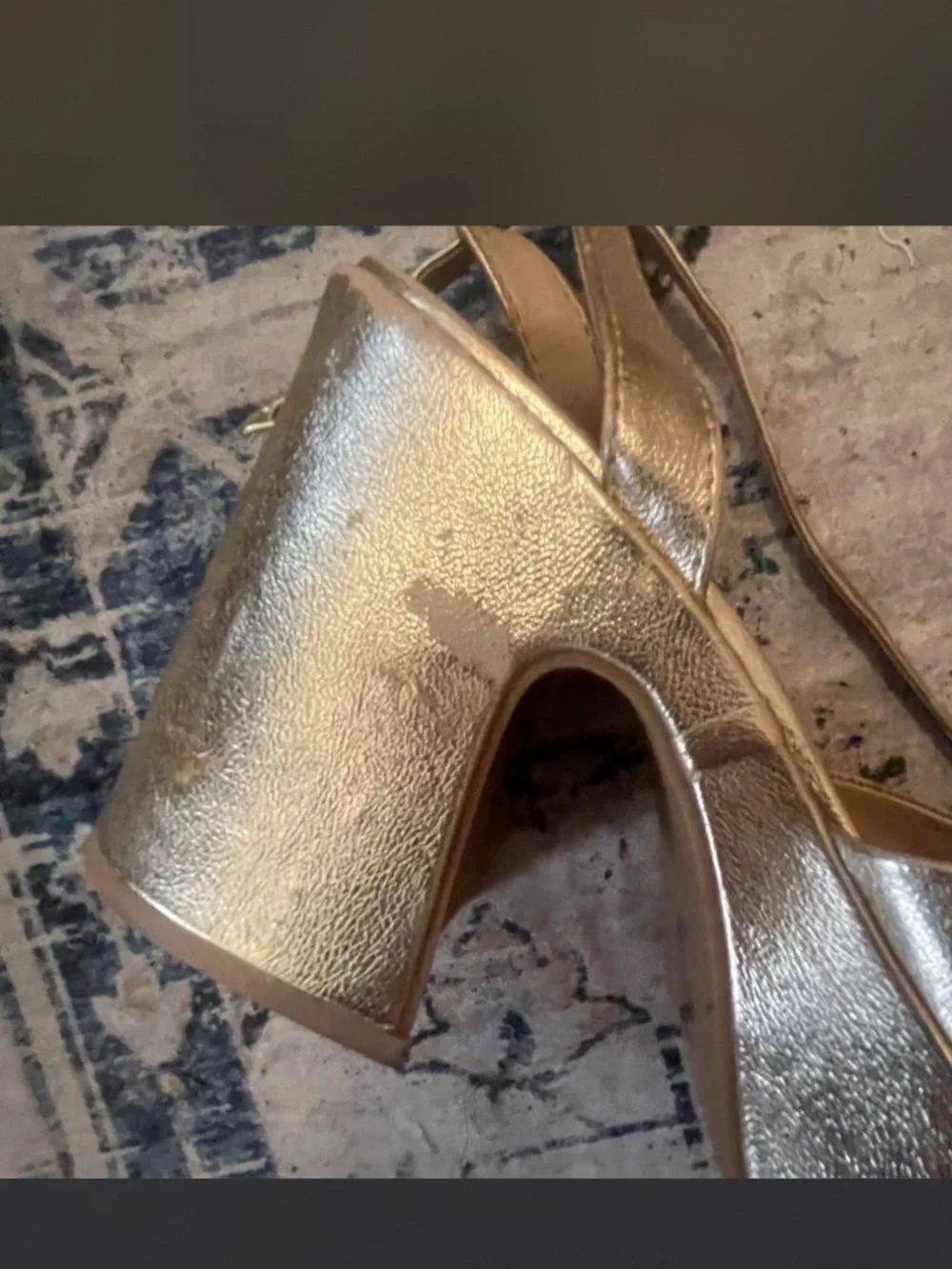Gold Chucky Platform Heel
